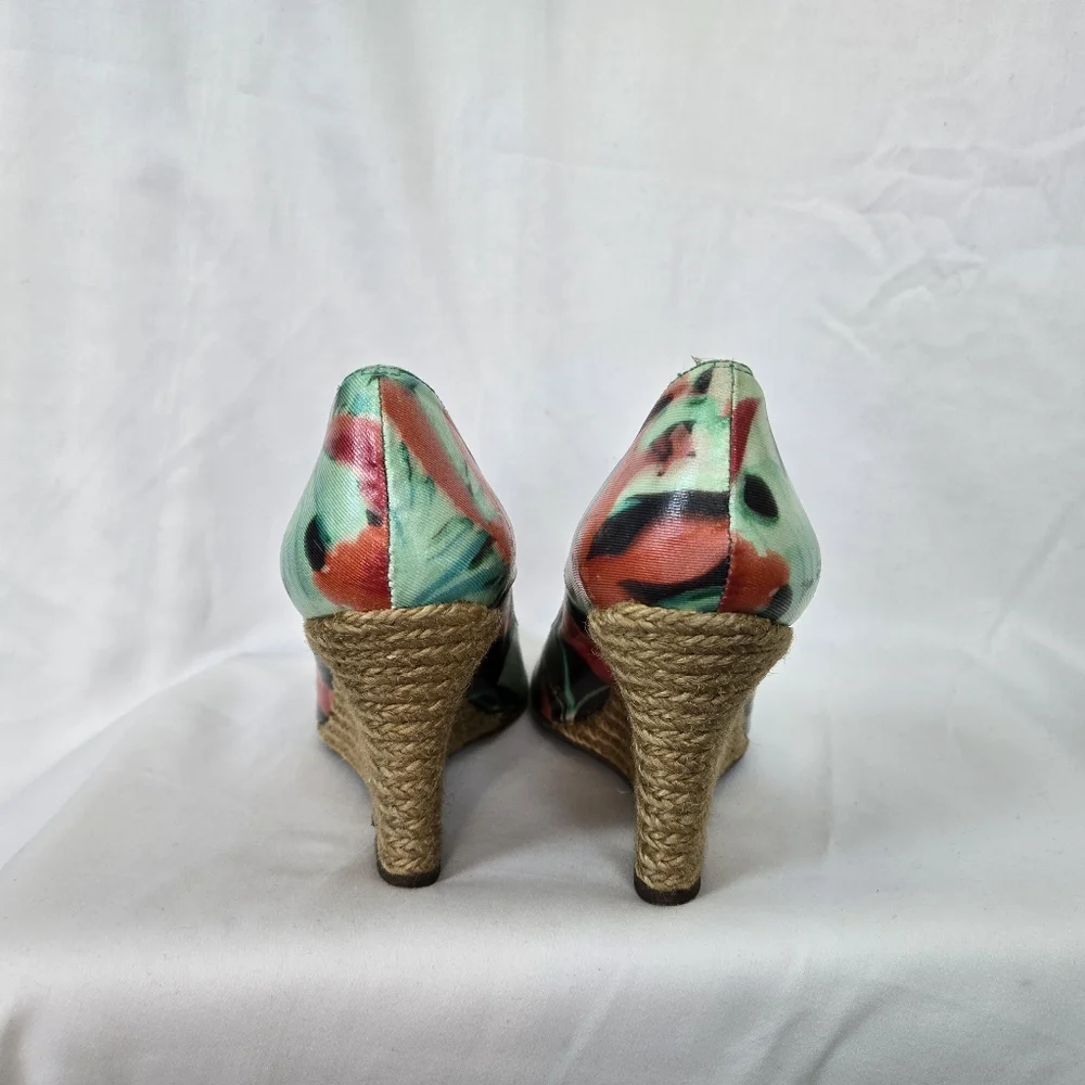 Lanvin Womens Leather Multicolor Floral 3.5